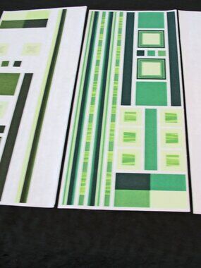 Jumbo Great Length Stickers, 5 sheets Gr Length Green, Olive partials M Lg White